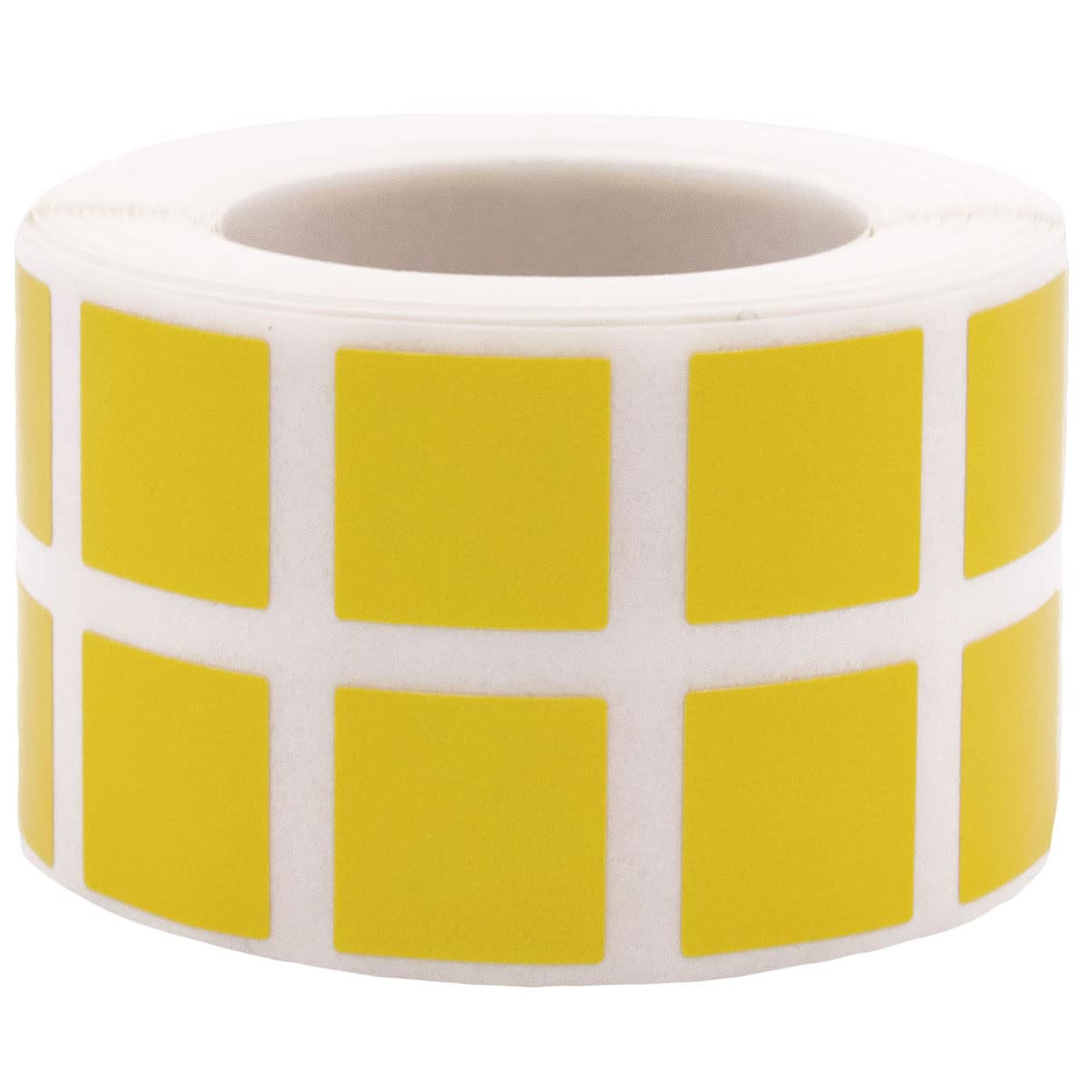 Yellow 1/2" Inch Square Adhesive Labels 1,000 Color Coding Dot Stickers for Efficient Inventory Management, Crafting Projects, and Organizational Tasks in Offices, Schools, and Homes Yellow