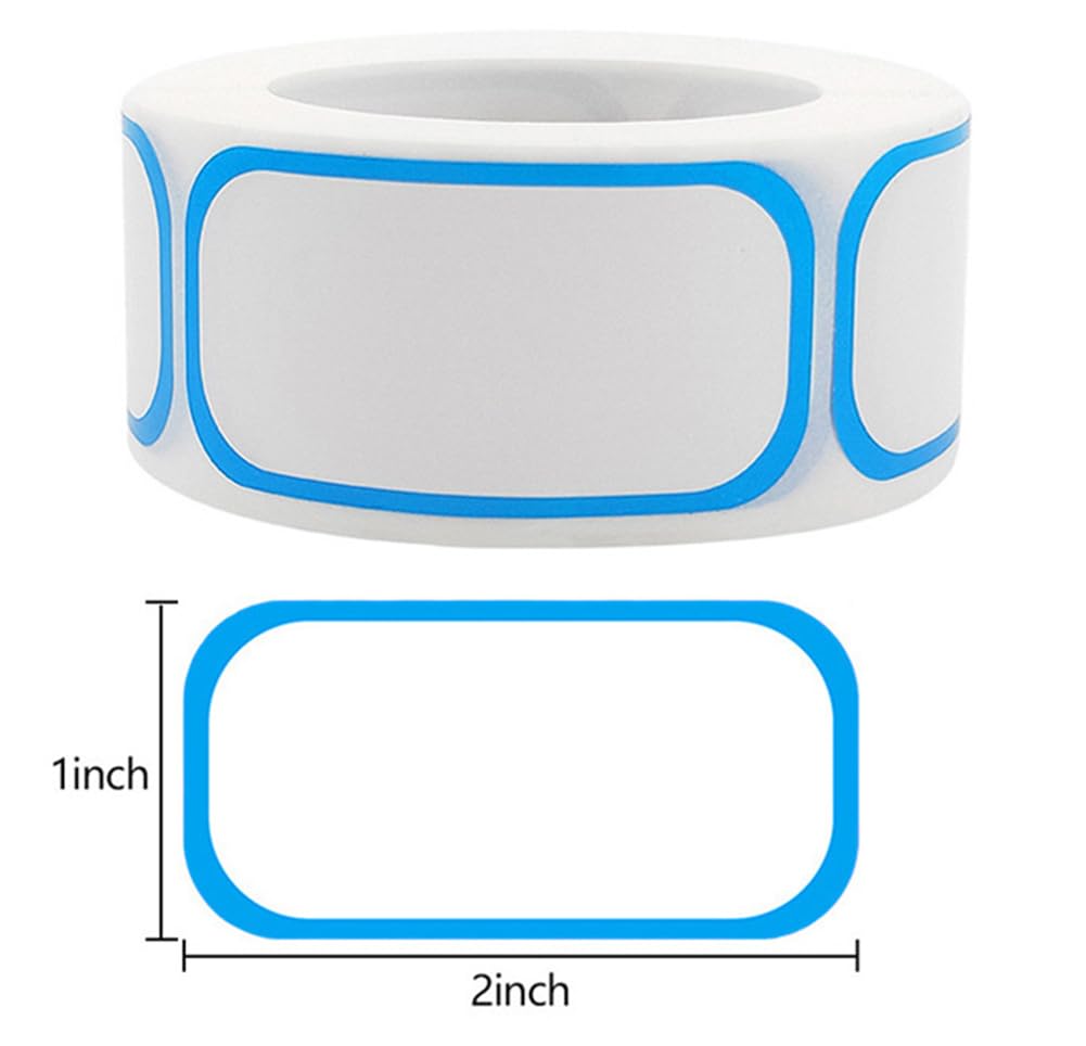 300PCS Freezer Labels, 1 x 2 Inch Stickers for Food Containers, Refrigerator & Freezer (Blue) Blue