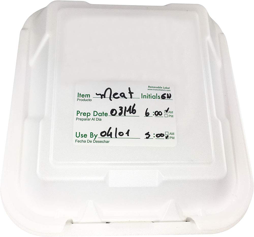 Removable Shelf Life Labels for Food Rotation Use by Food Preparation 2 x 3 Inch 500 Adhesive Stickers