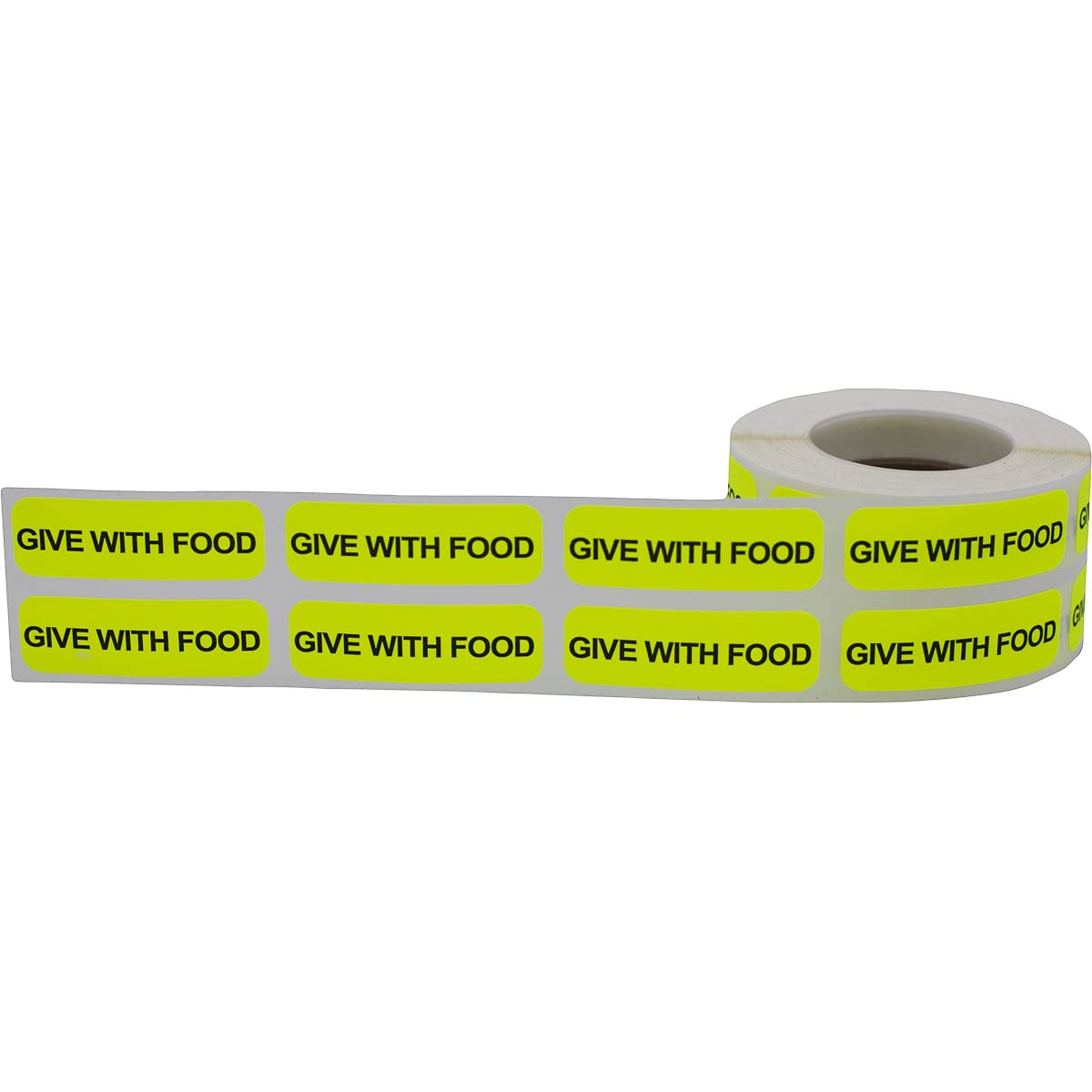 Give with Food Veterinary Medical Healthcare Labels .5 x 1.5 Inch 500 Total Stickers