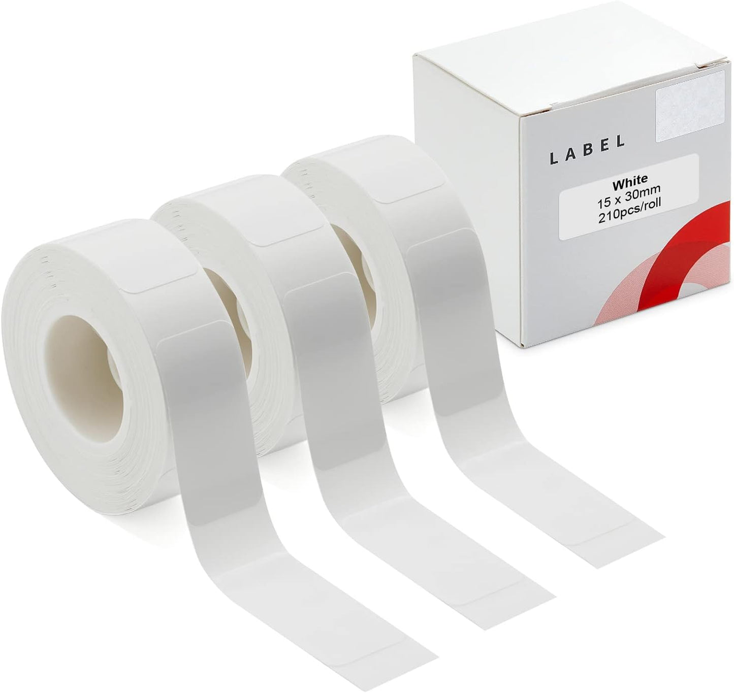 Label Maker Tape for NIIMBOT D11/D110/D101 Printer, 3 Rolls (630Pcs in Total) D11 Thermal Sticker Labels Waterproof Anti-Oil Paper White 15 * 30mm (0.59 x 1.18 Inch) 3 Rolls White-0.59" x 1.18"