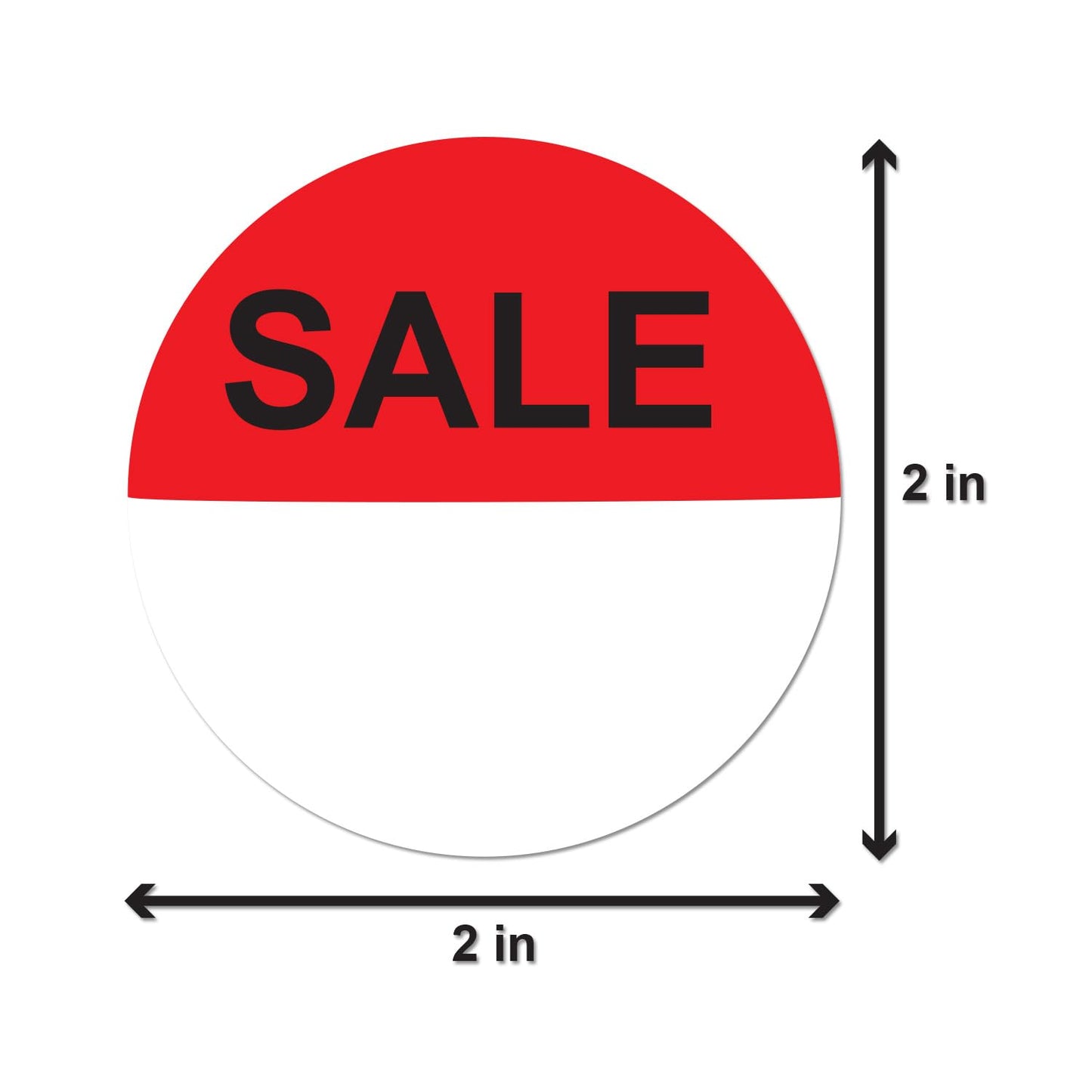 300 Price Labels - 2 inch, Round, Sale Price Stickers with Write-on Space, Yard/Garage Sales, Retail Store, Self-Adhesive Circle Dot Semi-Glossy Discount Pricing Labels 300 Labels Red