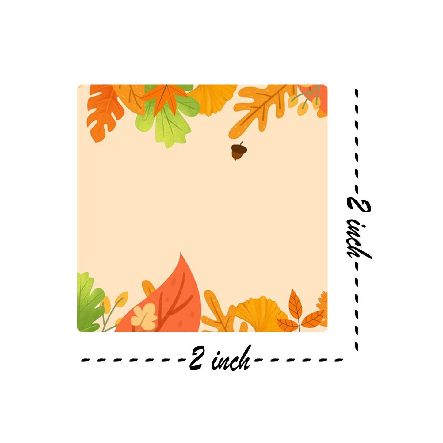 Autumu Thermal Stickers,2 Inch Harvest Fall Maple Direct Thermal Printer Label,Small Business Thermal Stickers for Logo Design,Address,Name,Price Tag,500 Pcs