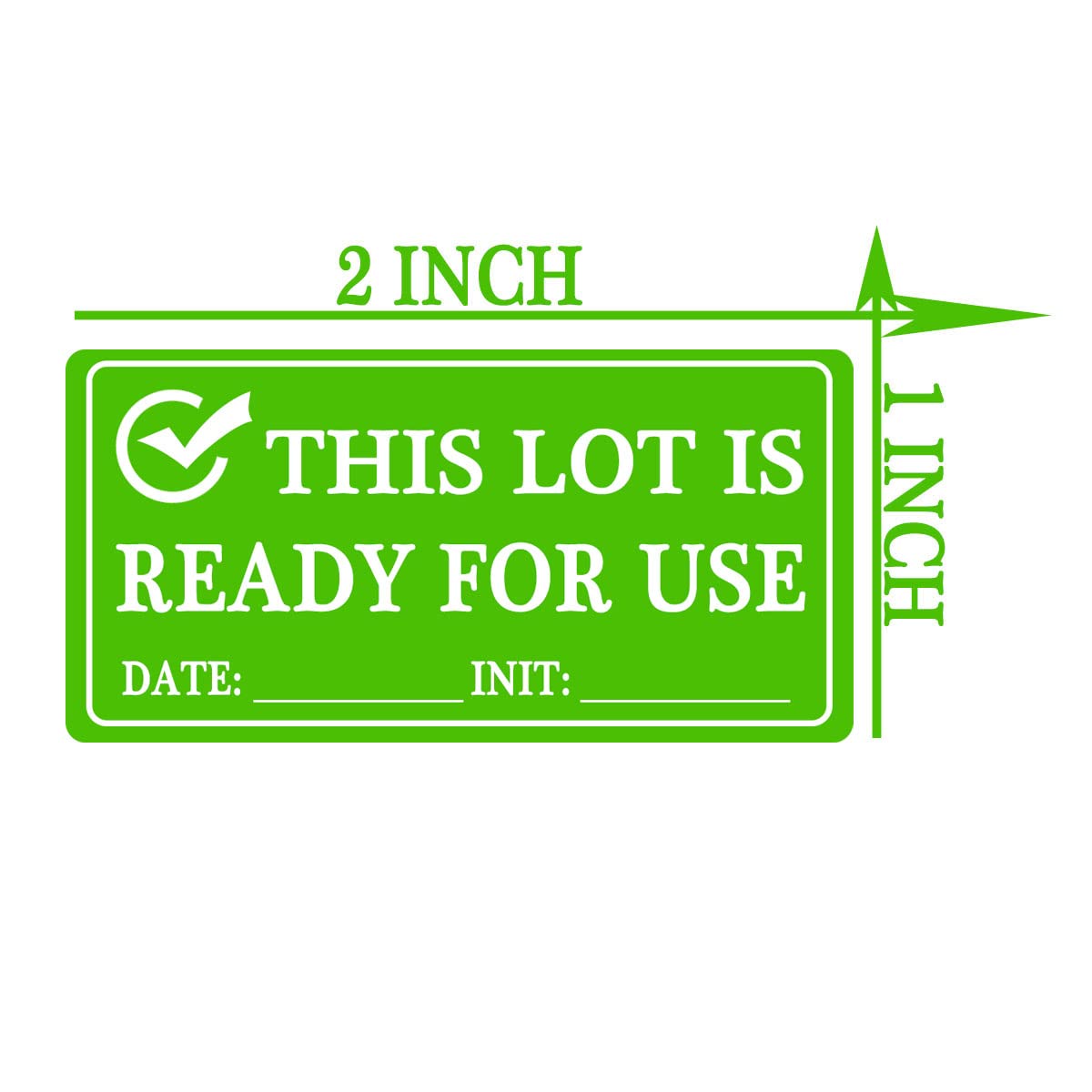 Quality Control This LOT is Ready for USE Labels Stickers, 1×2 Inch Removable Adhesive Paper Labels for Warehouse Control,Equipment Maintenance(500 Pcs
