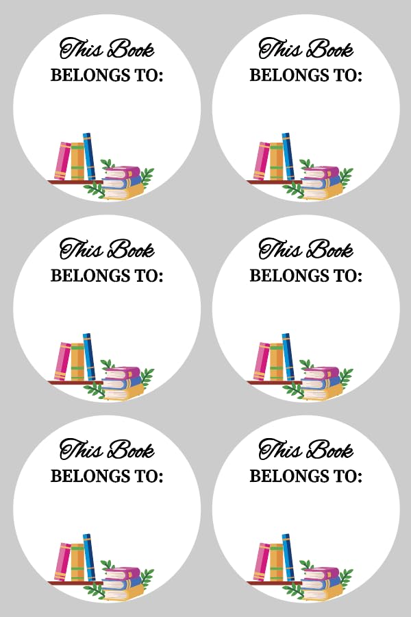 2 inch 150PCS This Book Belongs to Stickers for School Teacher Students