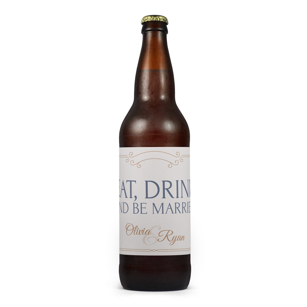 30 Large Beer Bottle White Vinyl Printable Labels, 4x3 inches, White Vinyl Waterproof for Inkjet Only 30 Labels White Vinyl Waterproof (Inkjet only)