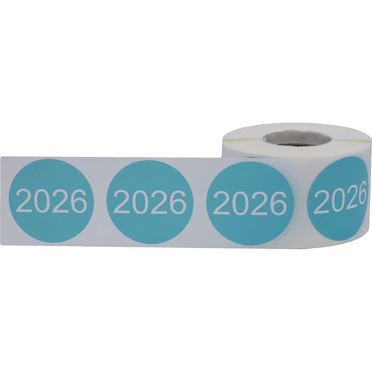 InStockLabels 2026 Year Stickers (Teal) - 1.5", 500 Round Stickers Per Roll – Round Labels for File Folders, Sticker Labels for End of Year Organization, Circle Stickers for Office & Home Use Teal