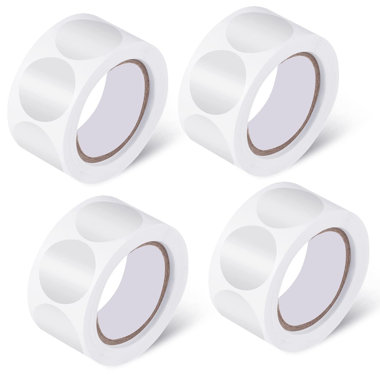 2000 Pcs Clear Round Stickers, 1 inch Clear Circle Stickers Envelopes Seal Sticker Labels Clear Stickers for Envelopes, Box and Gift Packaging (500 Per Roll) 4