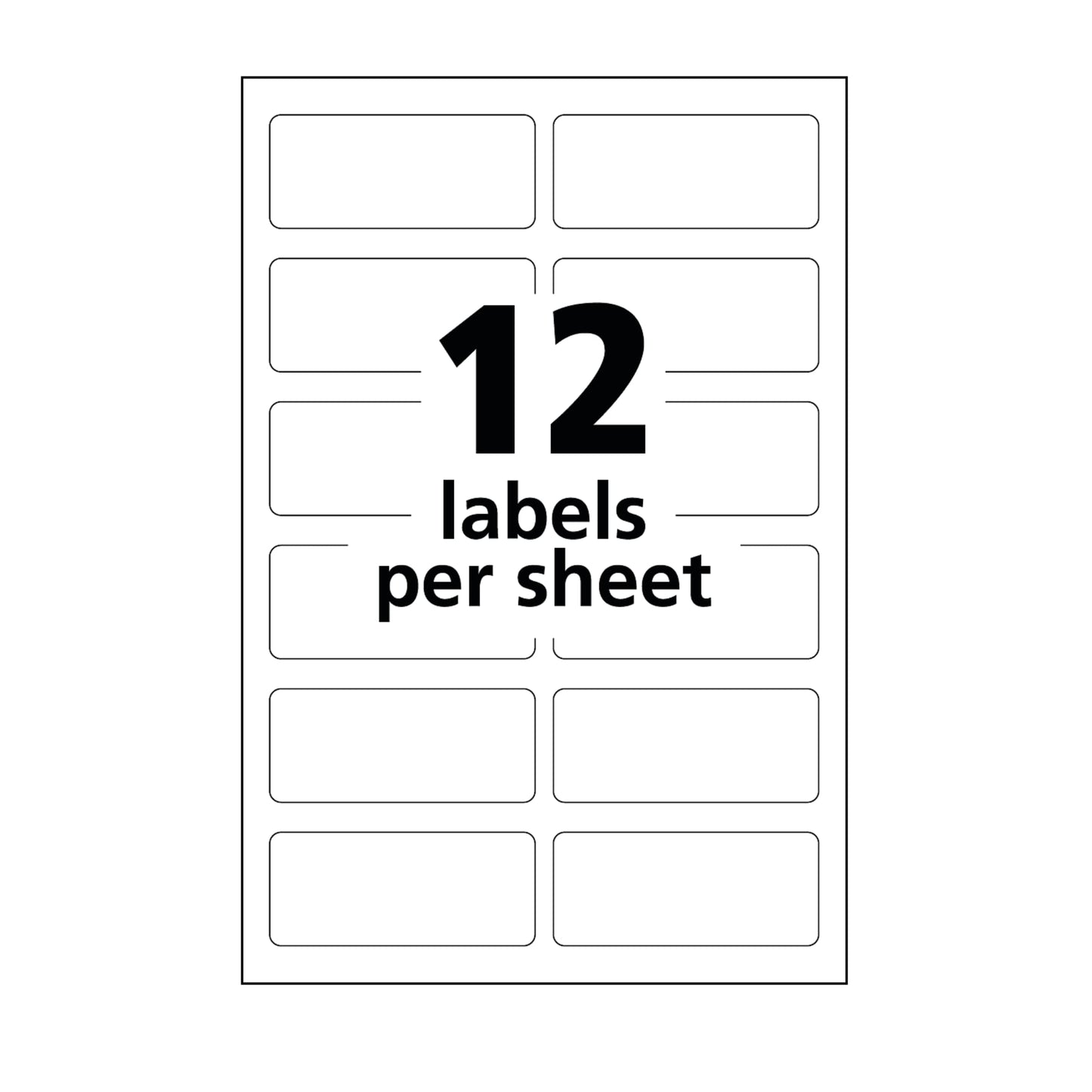 Avery Durable Multi-Surface ID Labels, Ultrahold Adhesive, White, 3/4" x 1-3/4", 120 Pack (61521)