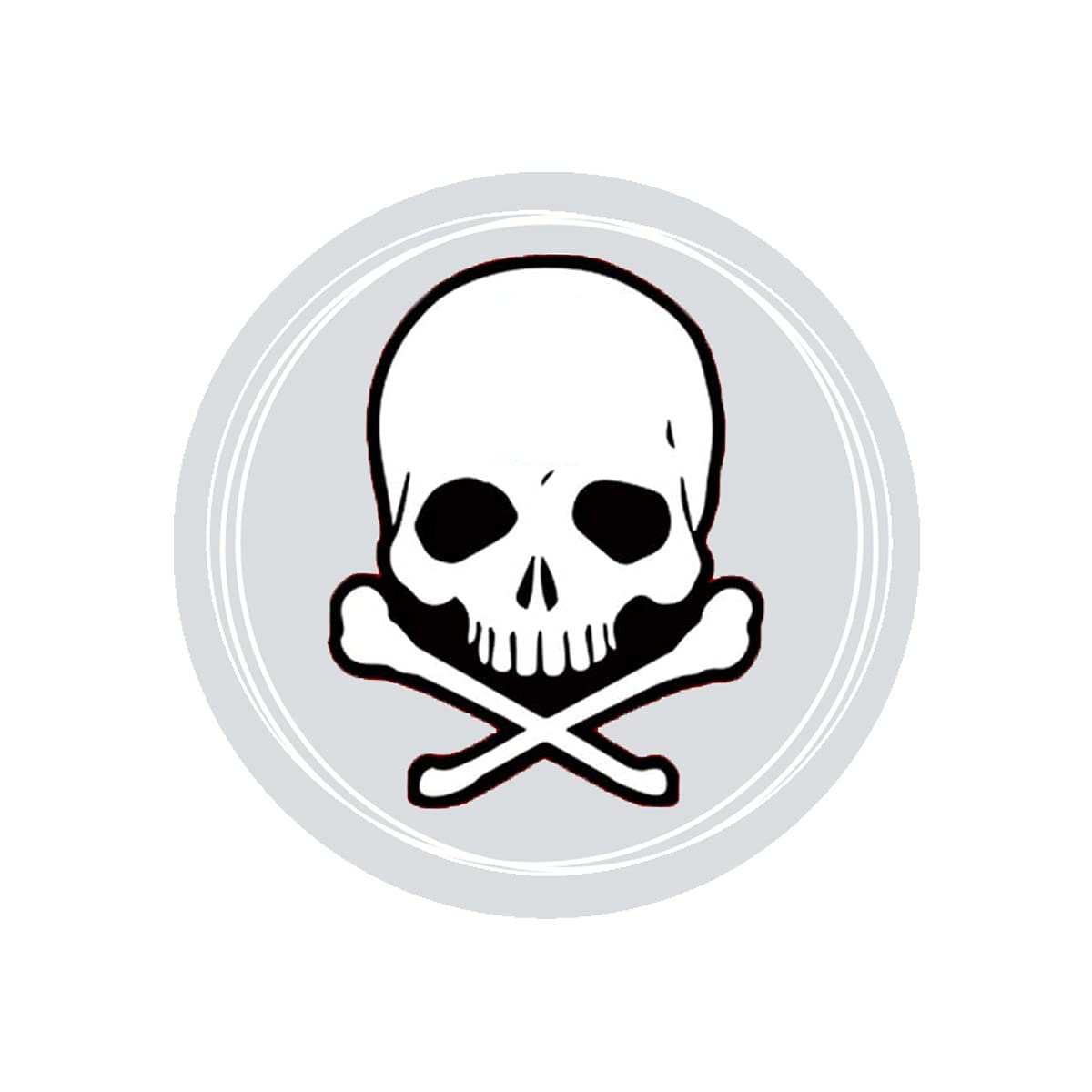 Remarkable 2 Inch White Skull and Crossbones Circle Dot Stickers,Skull Stickers Used for Party Favors, Birthdays, Halloween and Crafts (500 Labels on a Roll)