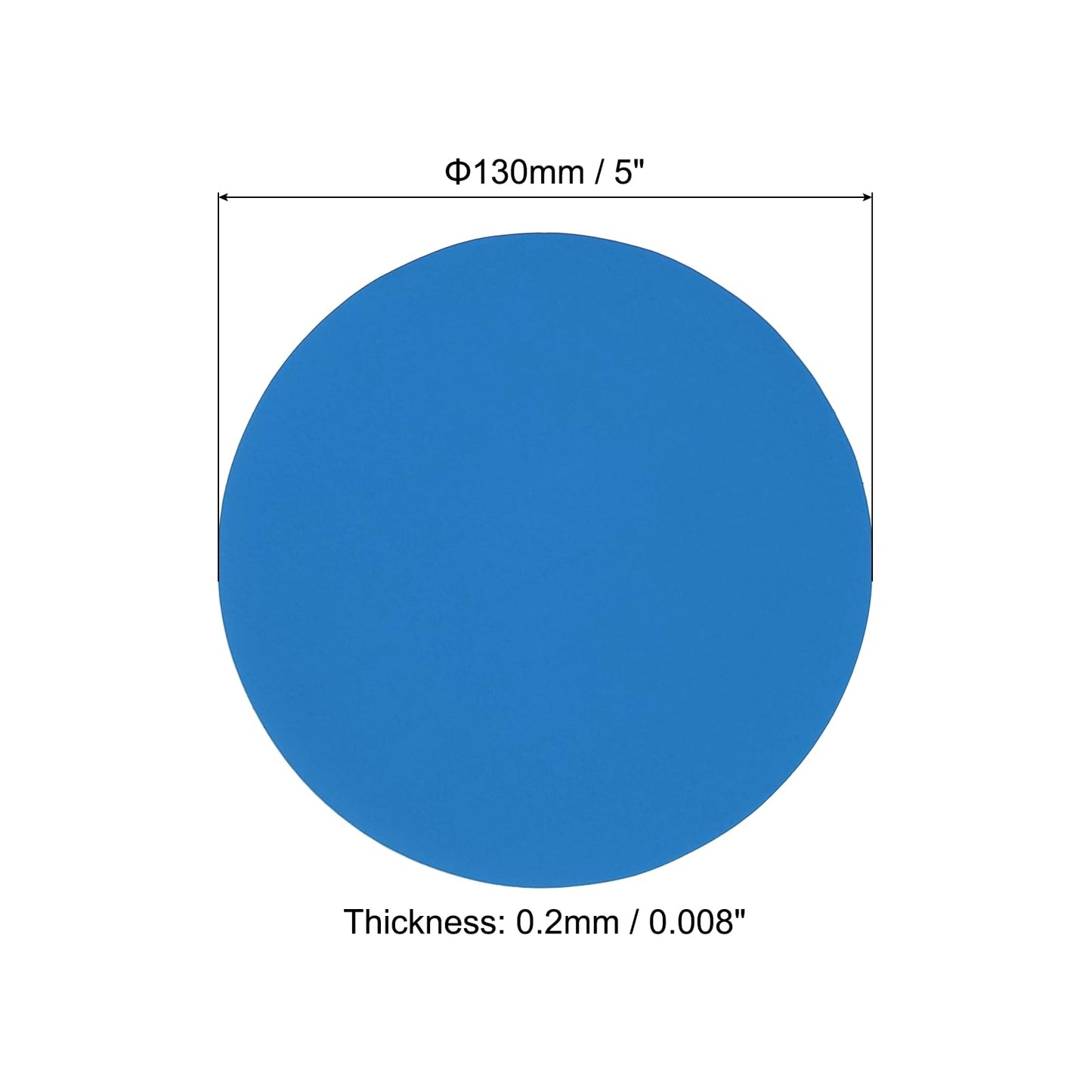 PATIKIL 5" Round Floor Sticker, 20 Pack Floor Spot Marker Self Adhesive Waterproof Vinyl Line Up Sign Decorative Stickers for Classroom, Ice Blue 5"