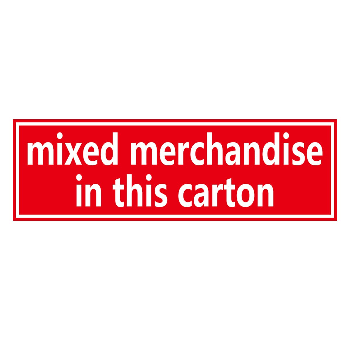 YOUOK Mixed Merchandise Labels, 1.25 x 4 Inch, 500 Pcs (Red, Adhesive, Rectangle, Shipping & Packing)
