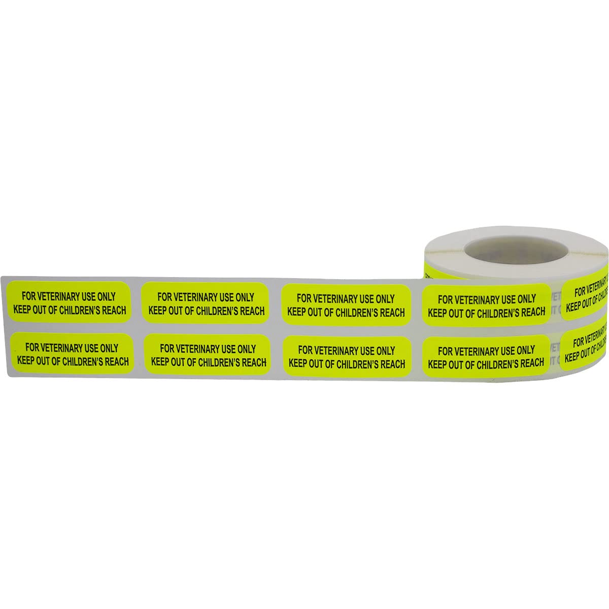 for Veterinary Use Only Keep Out of Children's Reach Veterinary Medical Healthcare Labels .5 x 1.5 Inch 500 Total Stickers