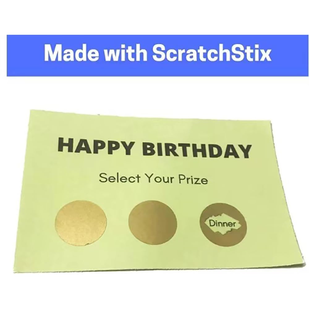 50pcs Scratch Off Sticker Labels 2 inch for Scratch Off Stickers Lottery Tickets DIY Raffle Card Creating Reward Programs 2 Inch Gold Round