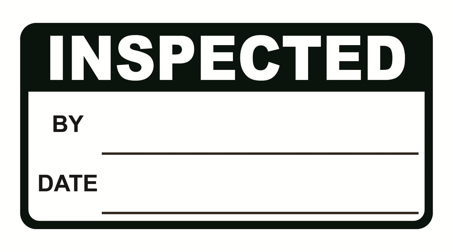 Inspected by Stickers,1x2inch 500pcs Inspected by Quality Control Inventory Lables for Shipping