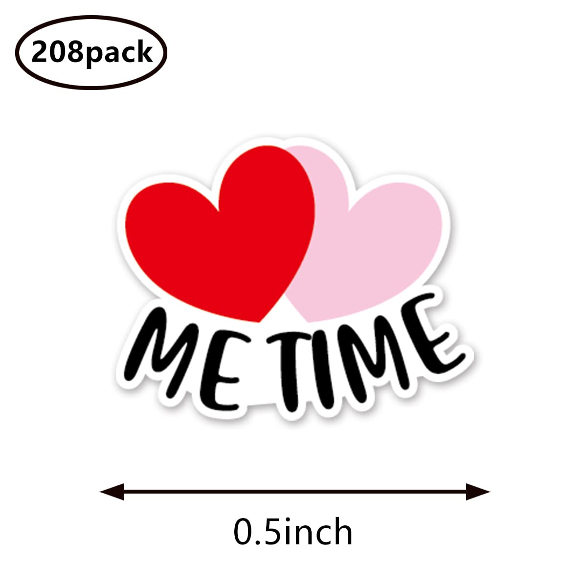 Me time Planner Sticker, 0.5 inch Reminder Scrapbooking Arts Calendar Kids Crafting 208-Pack