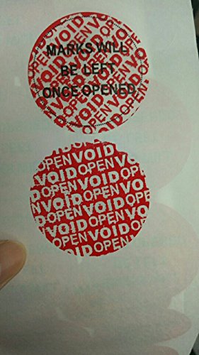Evident Security Stickers,2"x 2" Round TOOFUN Safety Prevent Opened Labels "Marks Will Be Left Once Opened" Label (10 Sheets, 100 Labels/Red Color) 2"x 2" Round Mark Labels 100pcs
