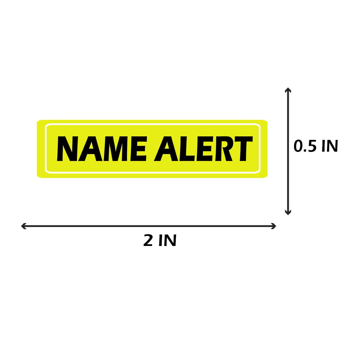 Name Alert Healthcare Labels,2 x 0.5 inches Yellow Medical Alert Stickers (500 Pcs)