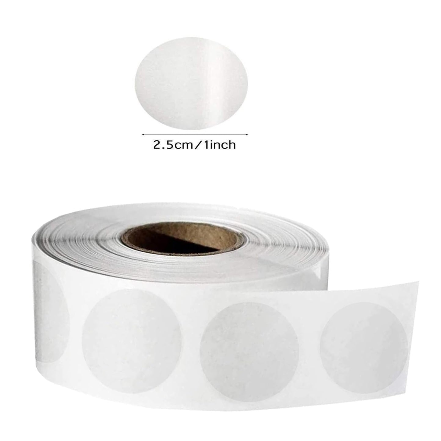 1000PCS Kraft Circle Stickers, 1 Inch Round Blank Garage Sale Price Stickers, Kraft Coding Tag Labels, Brown Natural Envelope Seals for Home Classroom Jam Canning Jar Labels (Clear)