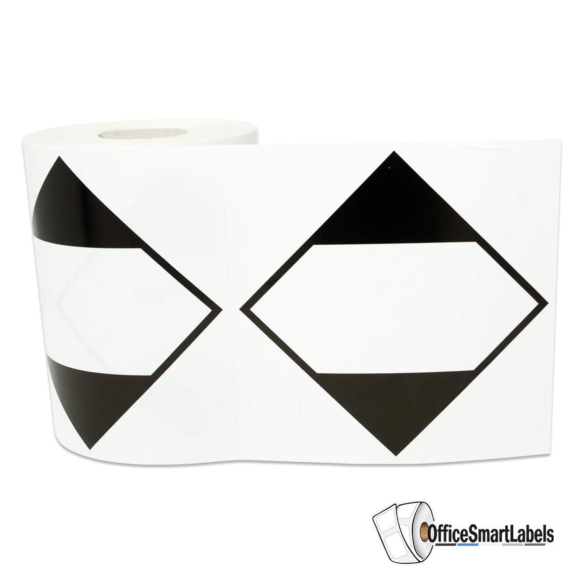 ORM-D Shipping Labels - 4" x 4" Diamond Limited Quantity of Dangerous Goods Labels for Transport Warehouse Handling - Diamond Shaped Labels Blank Limited Quantity Stickers - 1 Roll, Total 300 Labels Black