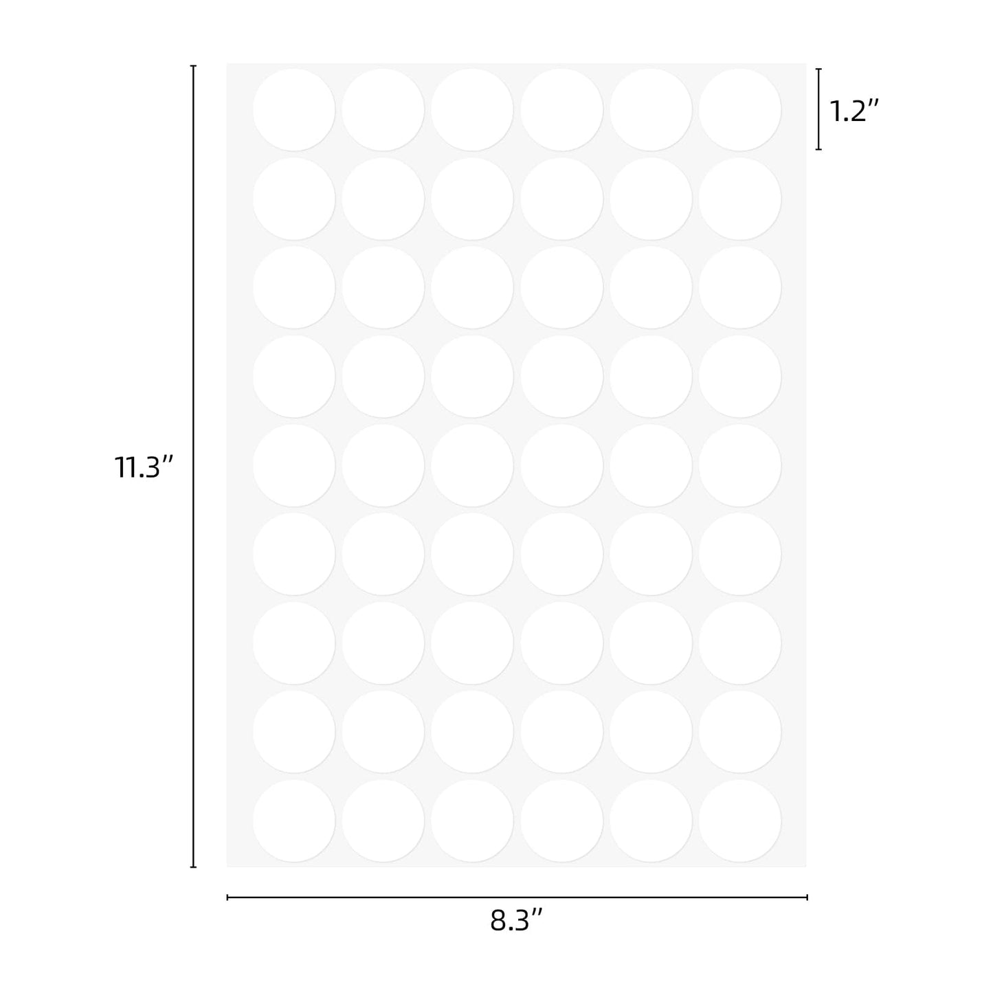 10 Sheets(540 Pieces) Round Blank Sticker Labels 1.2 Inch, Removable White Labels Stickers Dots Waterproof Labels Container Labels for Organizing 540 Pcs (10 Sheets)