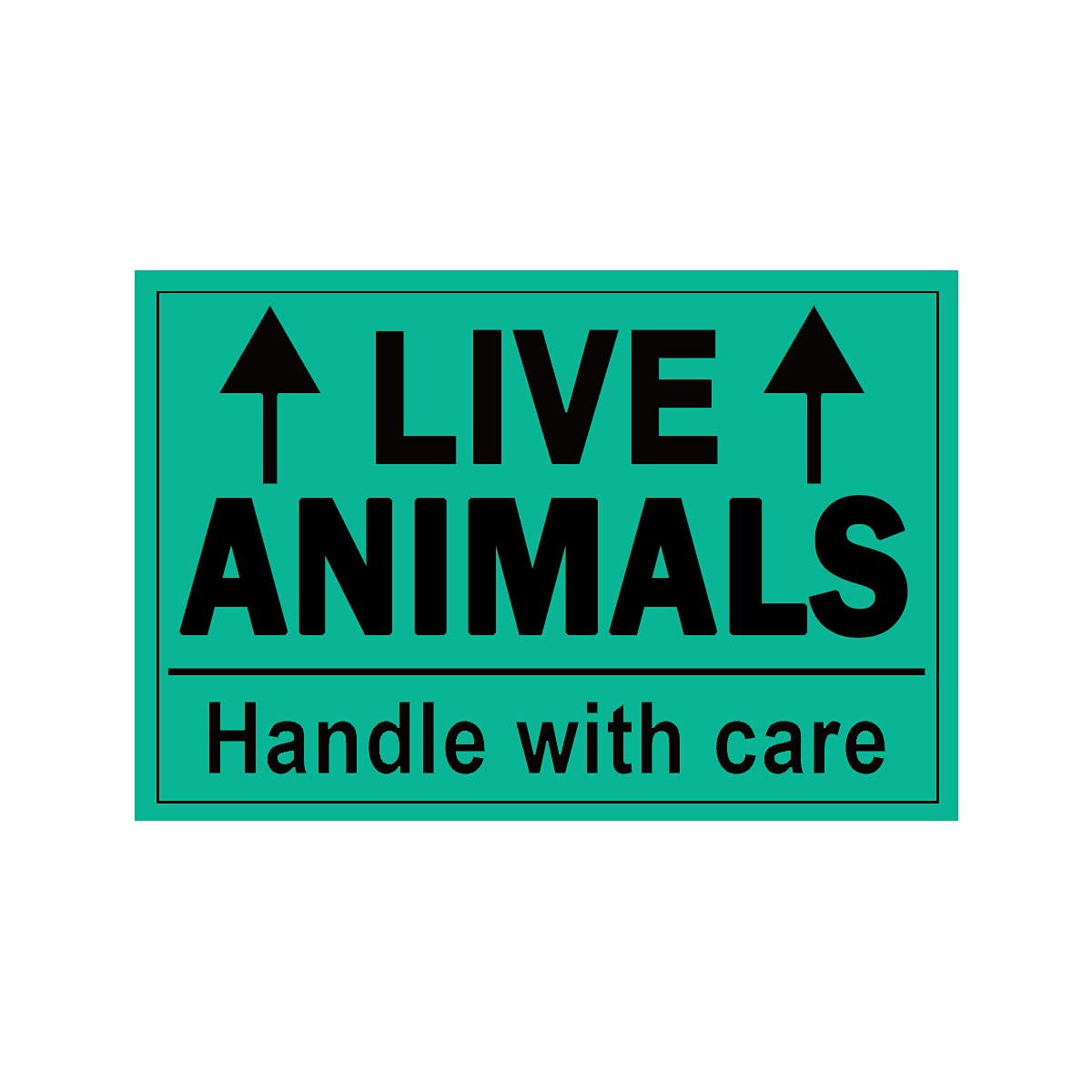 Remarkable Live Animals Please Handle with Care Stickers,2 X 3 Inch Fluorescent Fragile Shipping Label Stickers for Shipping and Packing (250 Adhesive Labels)