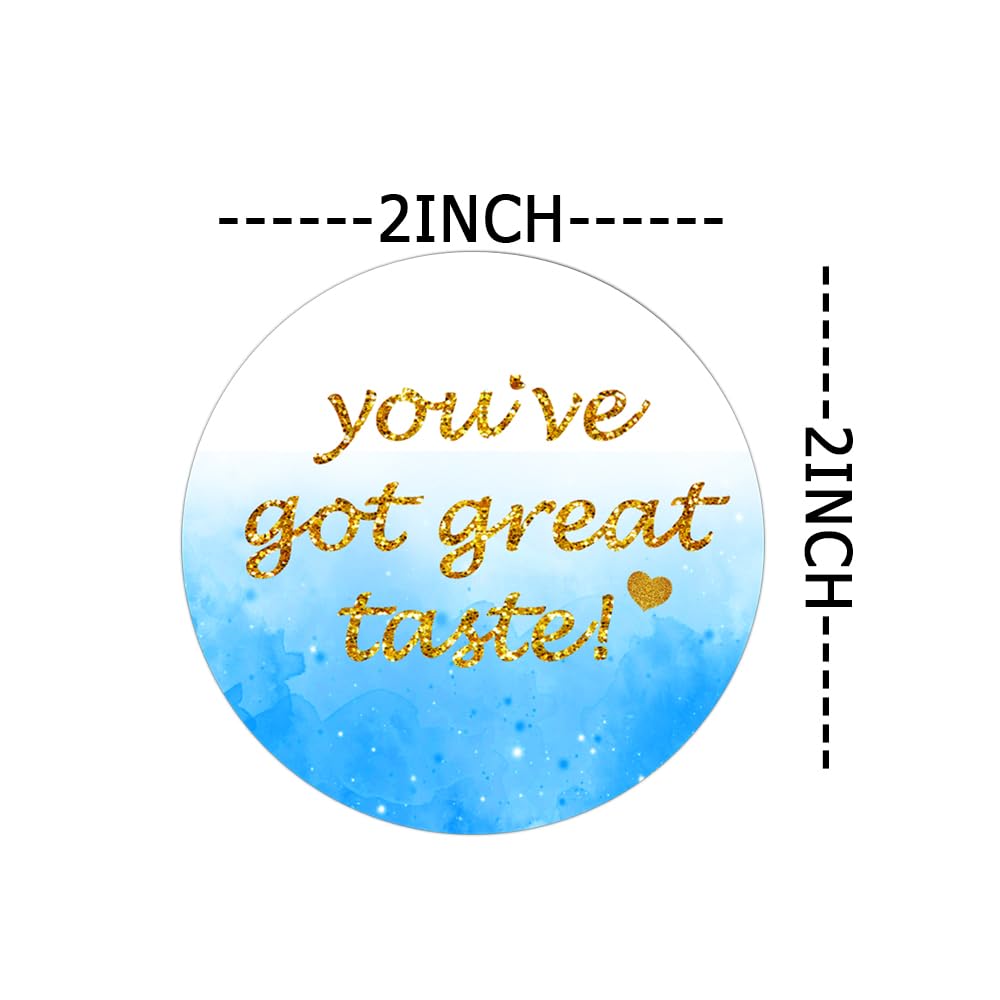 You've Got Great Taste Sticker,2 Inch Business Thank You Stickers,Shipping Stickers,Small Business Labels,240 Pcs