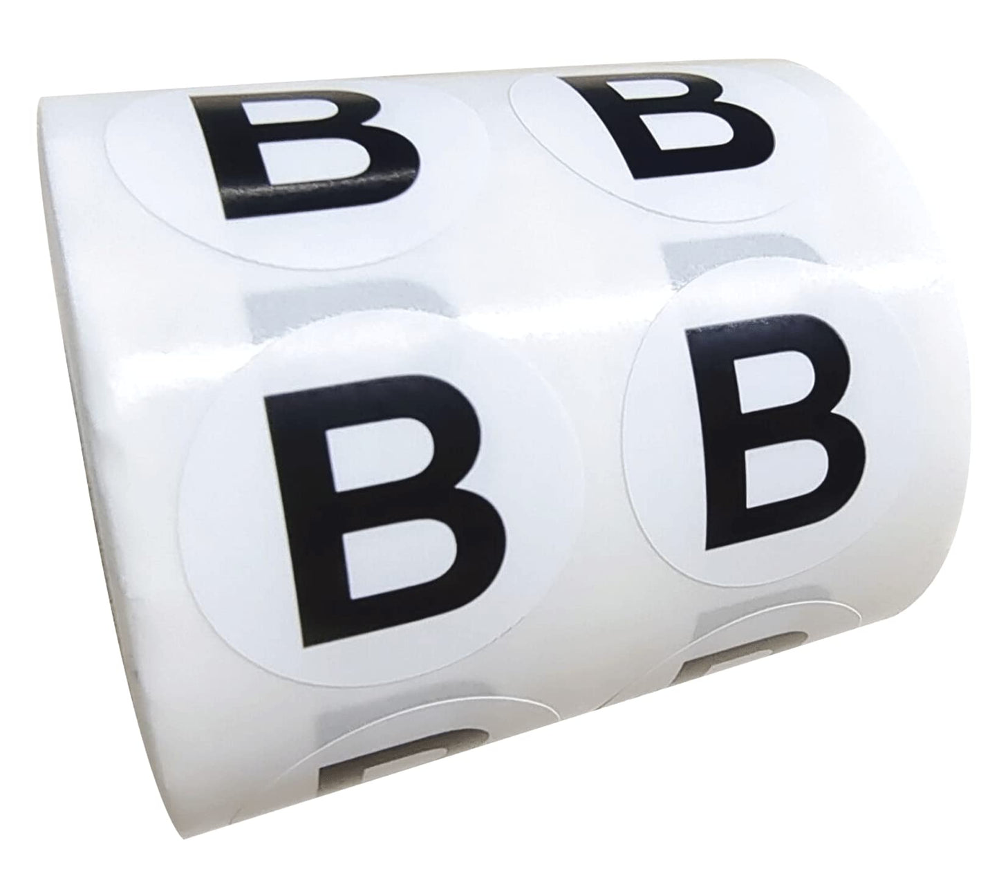 Letter B Inventory Labels 1 Inch Round Circle Dots Labels - Capital Letter b Stickers 500 Adhesive Stickers Black B 1 inch B