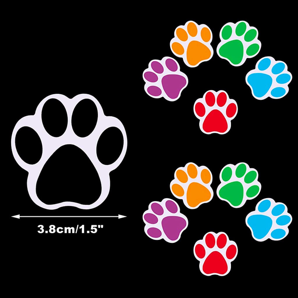 Paw Print Sticker,Dog Puppy Pet Paw Print Self-Adhesive Label Decal Envelope Seal Paster Sticker for Party Decoration(1000pcs,1.5")