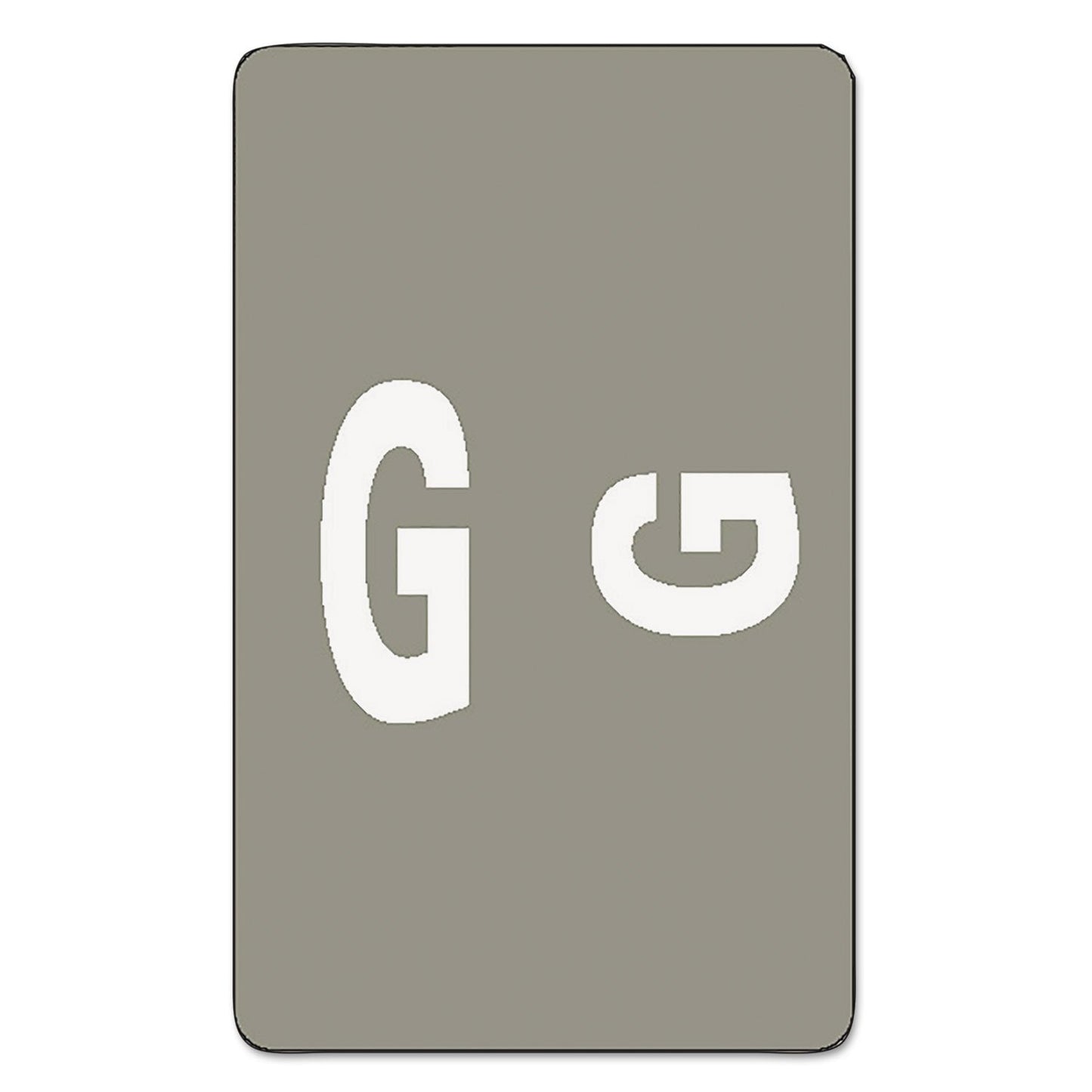 Smead AlphaZ ACCS Color-Coded Alphabetic Label, G, Gray, 100 Labels per Pack (67177)