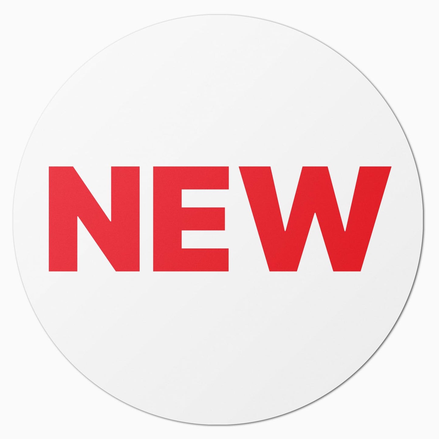 0.75 inch, Circle Dot, 'New' Labels - Item Condition Labels for Identifying Item Condition (300 Labels, Red & White) 300 Labels White & Red