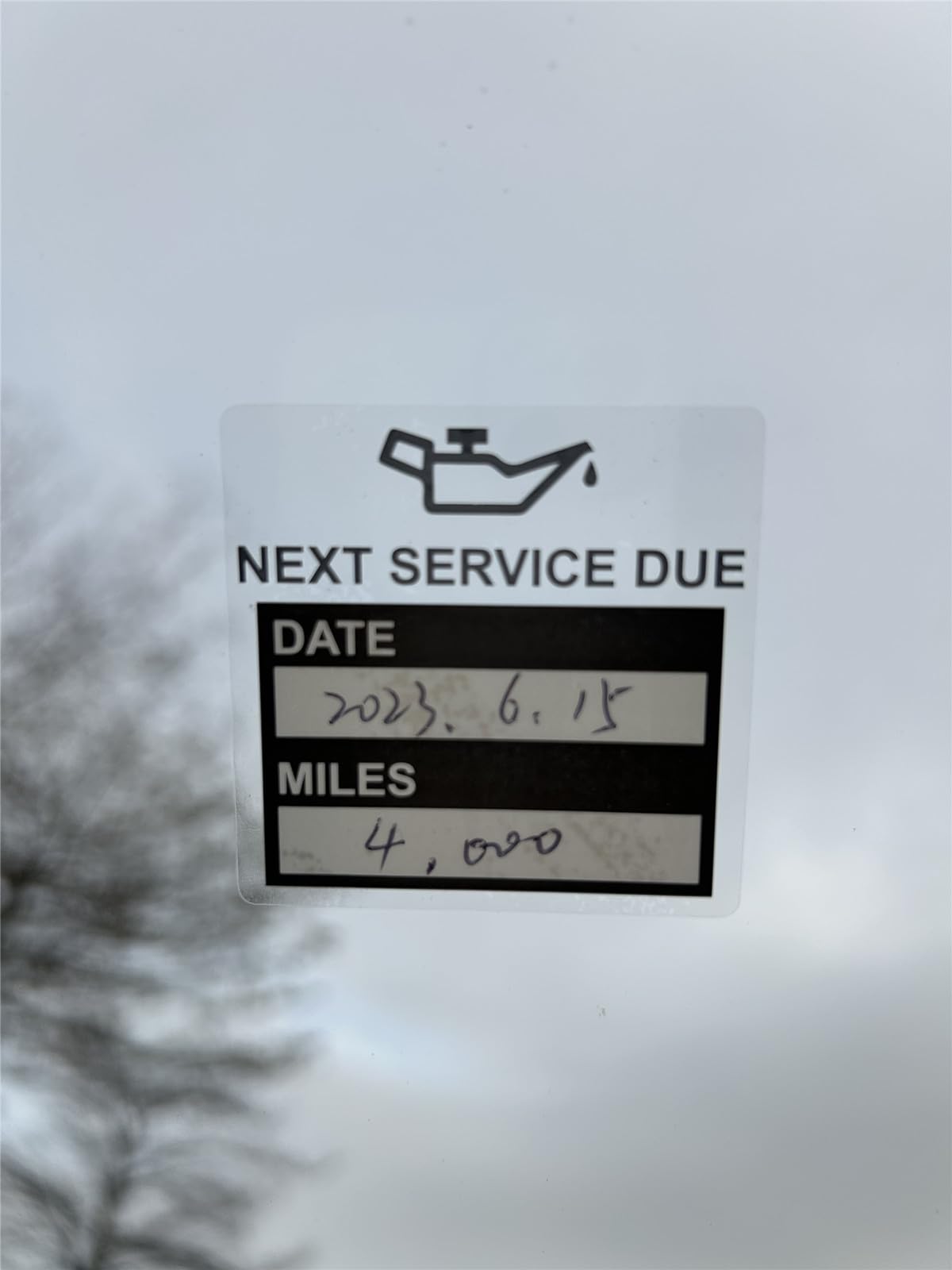 Oil Change Stickers Static Cling,2 inch 60pcs Square Service Reminder Sticker