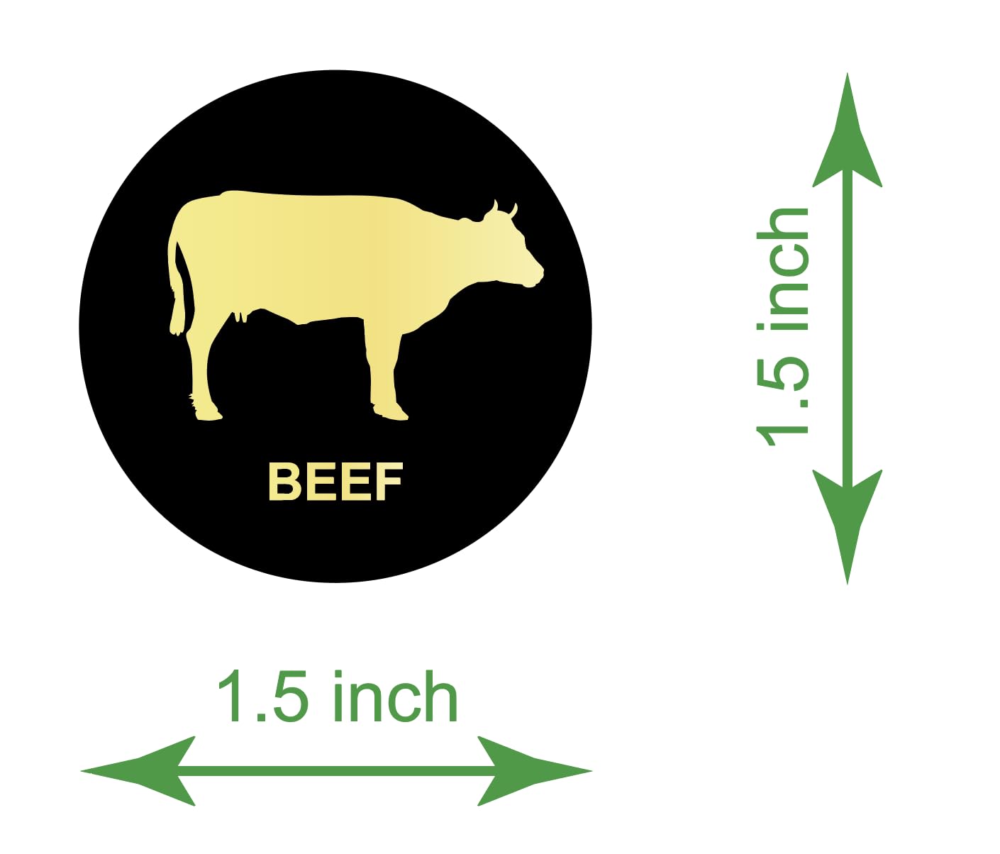 1.5 inch 300PCS Beef Chicken Fish Food for Kids Stickers Removable Stickers for Food Party