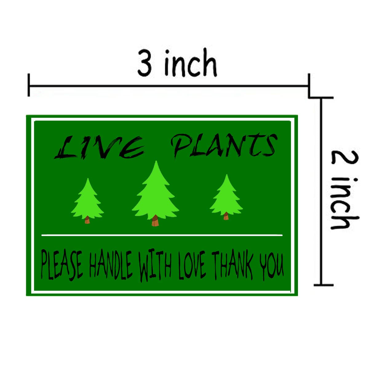 YOUOK Green Live Plants Stickers Labels, 2×3 Inch Please Handle with Love Labels Thank You Shipping for Warehouse Pallet(300 Pcs) (YOUOK220318001)