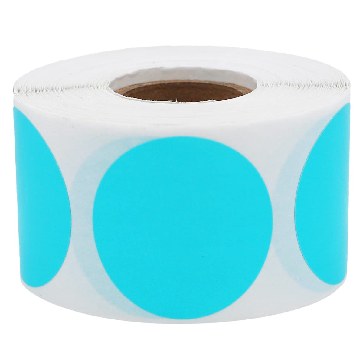 Teal Color Coding Labels for Organizing Inventory 1 1/2 Inch Round Circle Dots 500 Total Adhesive Stickers On A Roll Teal