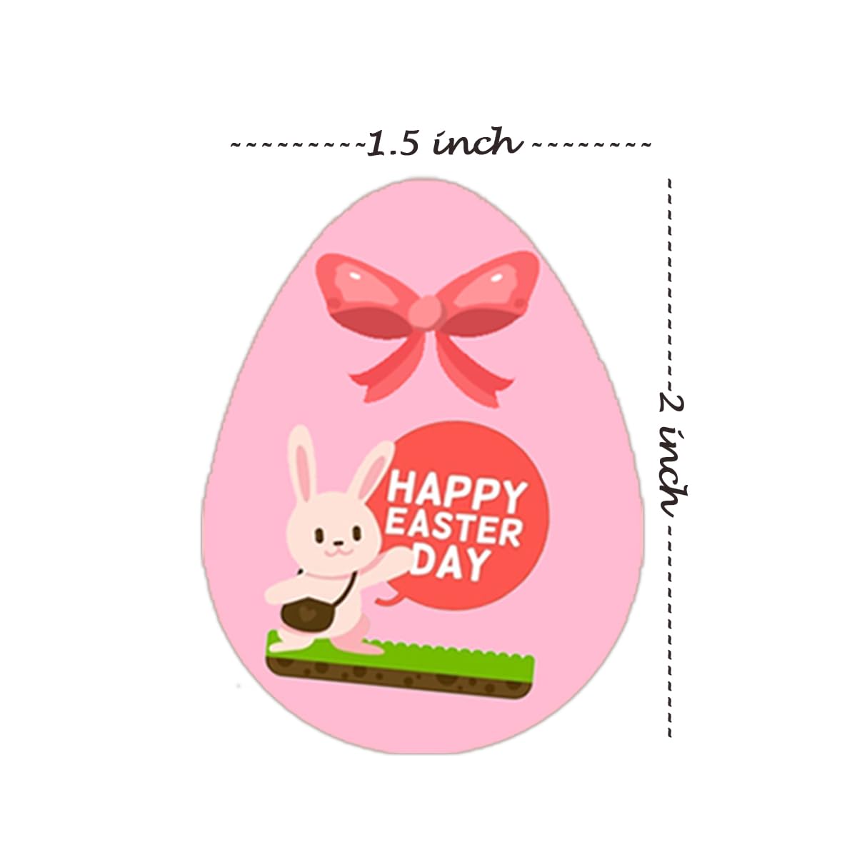 1.5x2 Inch Easter Egg Stickers Bunny Labels Flowers Mixed Designs Gift Boxes Decor Egg Stickers for Kids Happy Easter Sticker,300 Pcs