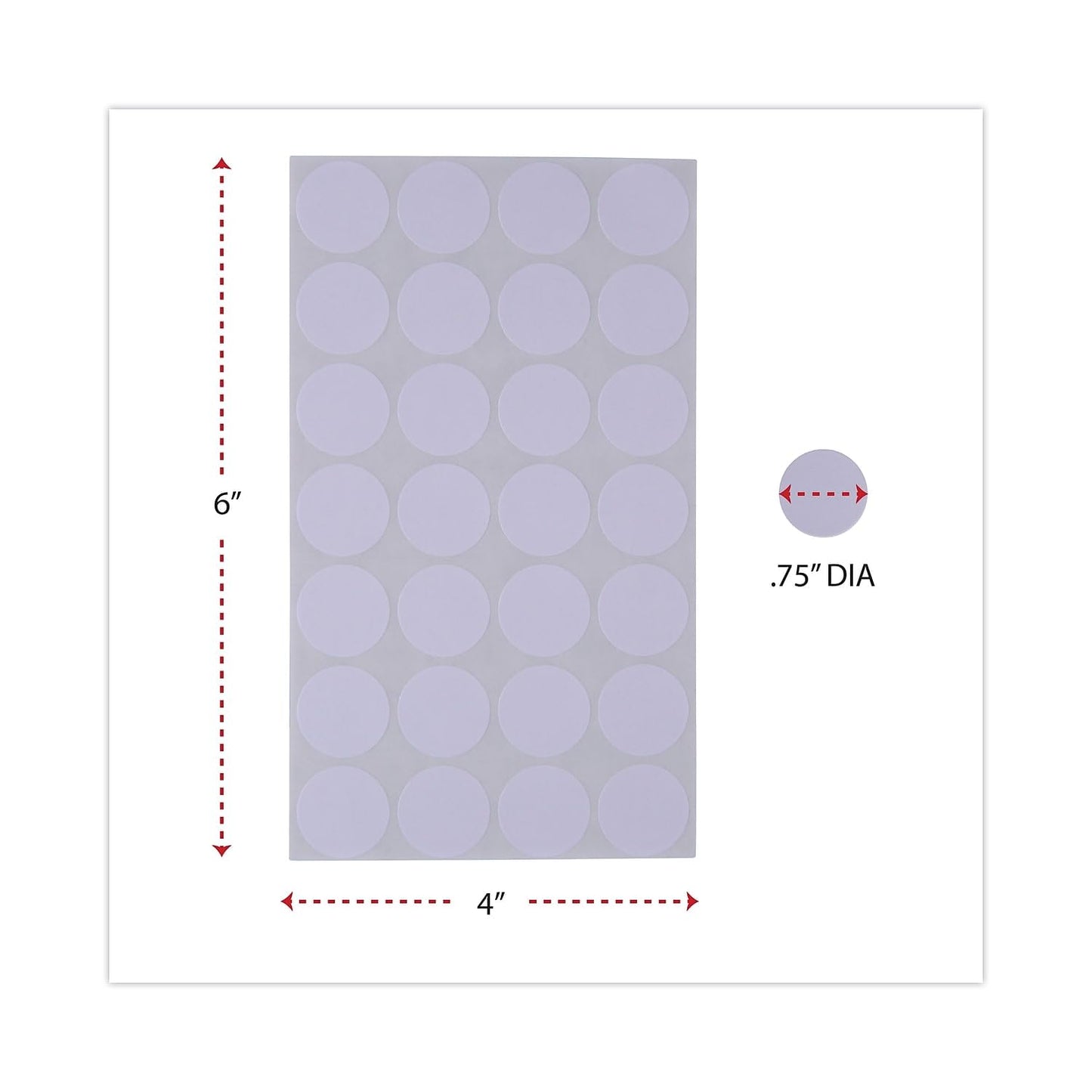 Universal 40108 Self-Adhesive Removable Color-Coding Labels, 3/4-Inch Dia, White, 1008/Pack