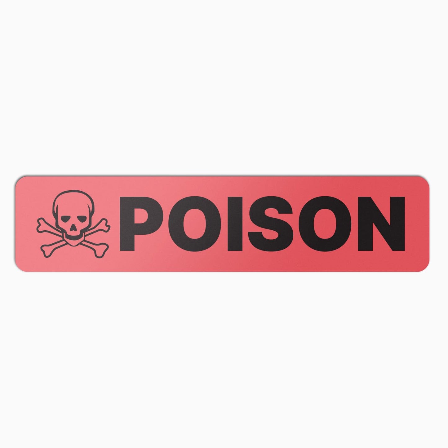 Poison Medical Stickers (1.625 x 0.375 inch, Red - 300 Labels) Poison Labels for Medical Laboratory Testing, Healthcare, Veterinary or Clinics - Strong Adhesive & Highly Visible