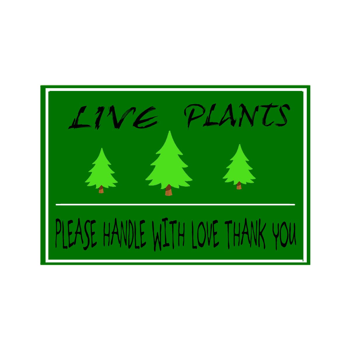 YOUOK Green Live Plants Stickers Labels, 2×3 Inch Please Handle with Love Labels Thank You Shipping for Warehouse Pallet(300 Pcs) (YOUOK220318001)