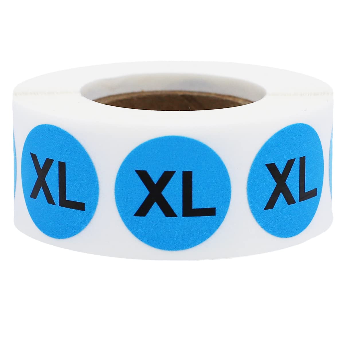 Blue Circle Extra Large XL Clothing Size Stickers for Retail Apparel 0.75 Inch 500 Total Adhesive Labels