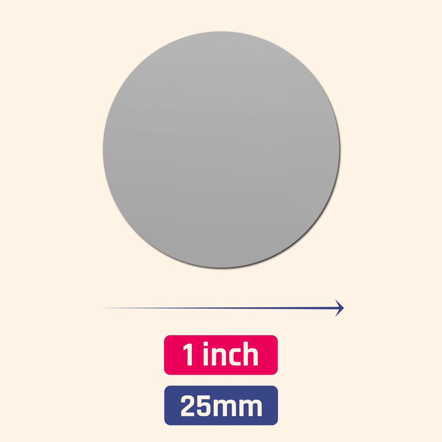 900 Pack, 1" Scratch Off Stickers Labels, Round Circle - Silver Pack of 900