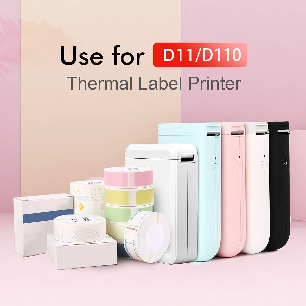 Label Maker Tape for NIIMBOT D11/D110/D101 Printer, 3 Rolls (630Pcs in Total) D11 Thermal Sticker Labels Waterproof Anti-Oil Paper White 15 * 30mm (0.59 x 1.18 Inch) 3 Rolls White-0.59" x 1.18"