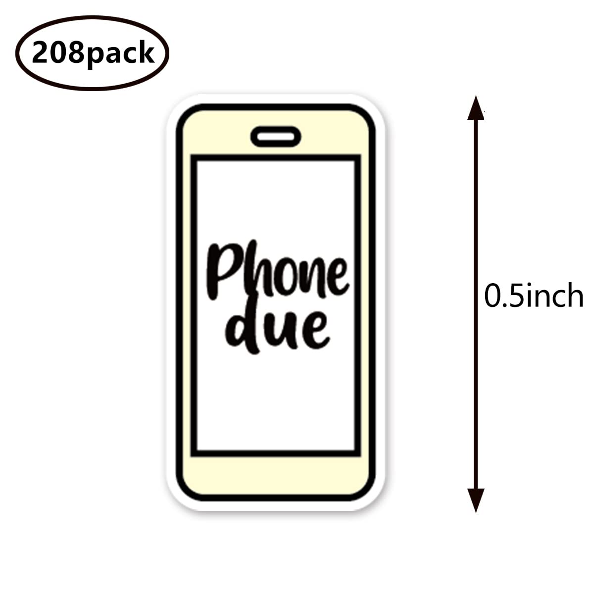 Rent Bills Due Reminder Planner Stickers, Credit Card Water Trash Electric Due Labels 234-Pack