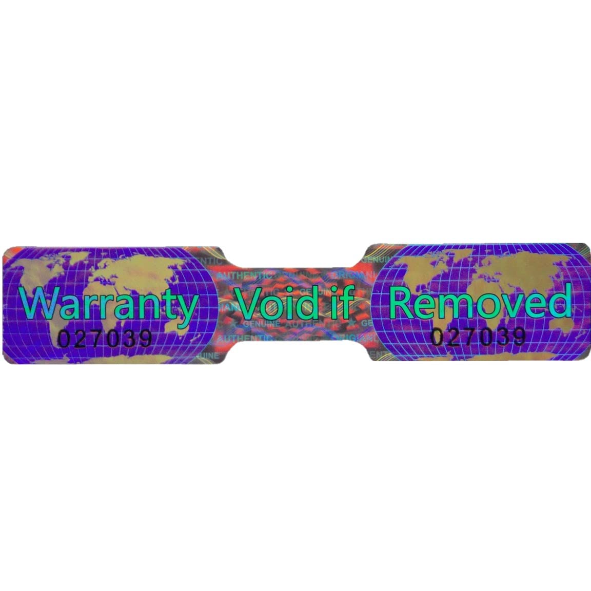 210 Hologram Tamper Proof Stickers. Tamper Evident Tape. Warranty Void if Removed. Individual Serial Numbers. Large 1.930 x 0.375 inches. (210 Stickers) 210 Stickers