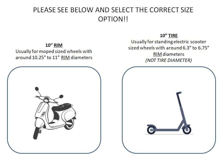 customTAYLOR33 Special Edition Baby Blue High Intensity Grade Reflective Copyrighted Safety Rim Tapes (10" (TIRE Size, for Standing E-Scooters, etc.)) 10" (TIRE Size, FOR Standing E-Scooters, etc.)