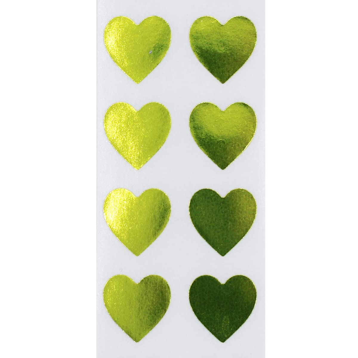 Metallic Gold Heart Stickers, 1/2" Inch, 1000 Adhesive Labels per Roll - Ideal for Crafting, Valentine's Day, and Non-Candy Favors in Schools, Parties, and Art Projects Metallic Gold