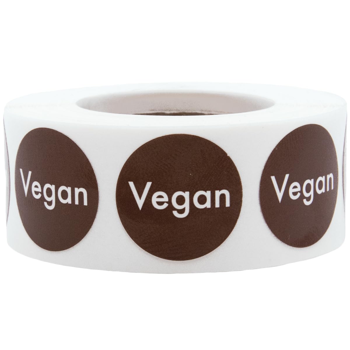 Vegan Food Rotation Labels .75 Inch Round Circle Dots 500 Adhesive Stickers