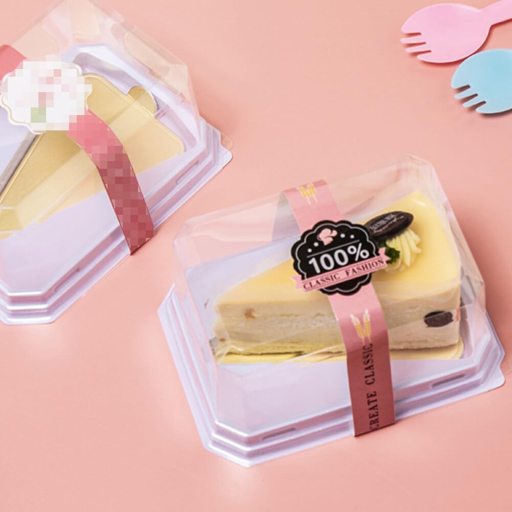 100PCS Food Baking Seal Stickers Self Adhesive Stickers Pastry Seal Sticker Labels Stickers Decorating Chocolates Pastry Seal Strip Seal Sticker Packaging Sticker for Handmade Baking (Pink)