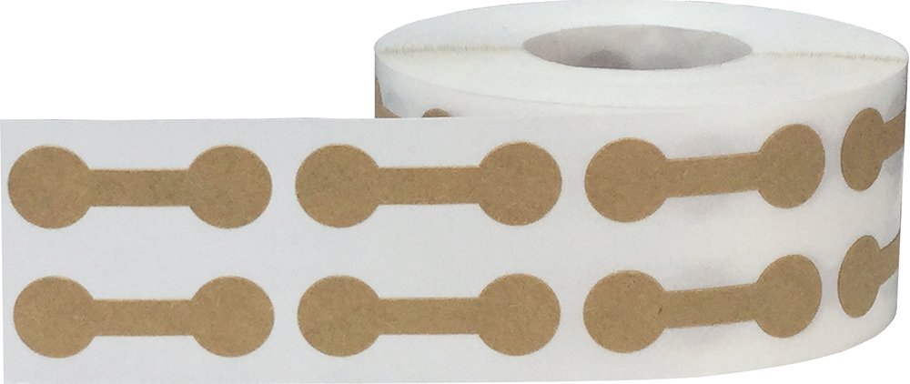 Natural Kraft Merchandise Barbell Jewelry Tags 7/16 x 1 5/16 Inch 1,000 Total Tags