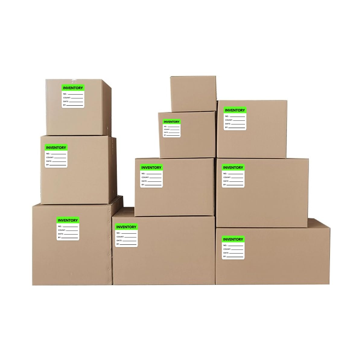 Top label 1.8x2 Inch Inventory Label,Inventory organizer Stickers,Inventory Control Labels,500 Pcs,Green,1.8x2 Inch